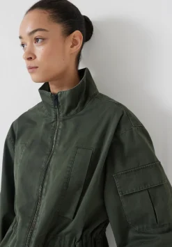hush Jeans|Jackets & Coats|Utility Parka Jacket Dark Khaki Green