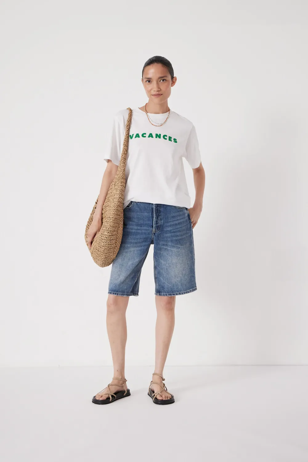 hush Tops & T-Shirts|Vacances Graphic Cotton T-Shirt White