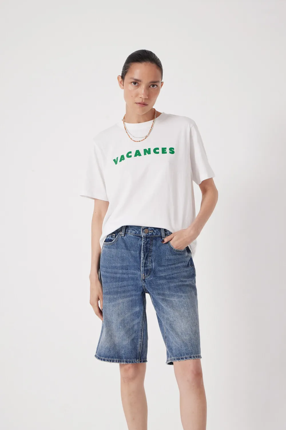 hush Tops & T-Shirts|Vacances Graphic Cotton T-Shirt White