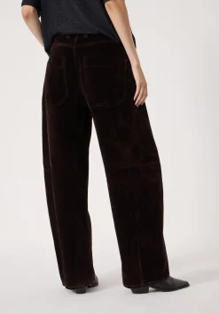 hush Jeans|Velvet Cropped Bree Barrel Leg Jeans Dark Brown