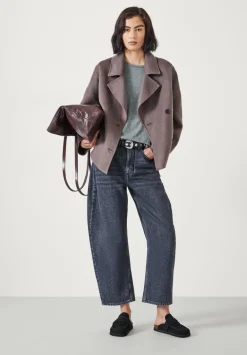 hush Jackets & Coats|Verity Double Faced Wool Blend Jacket Brown
