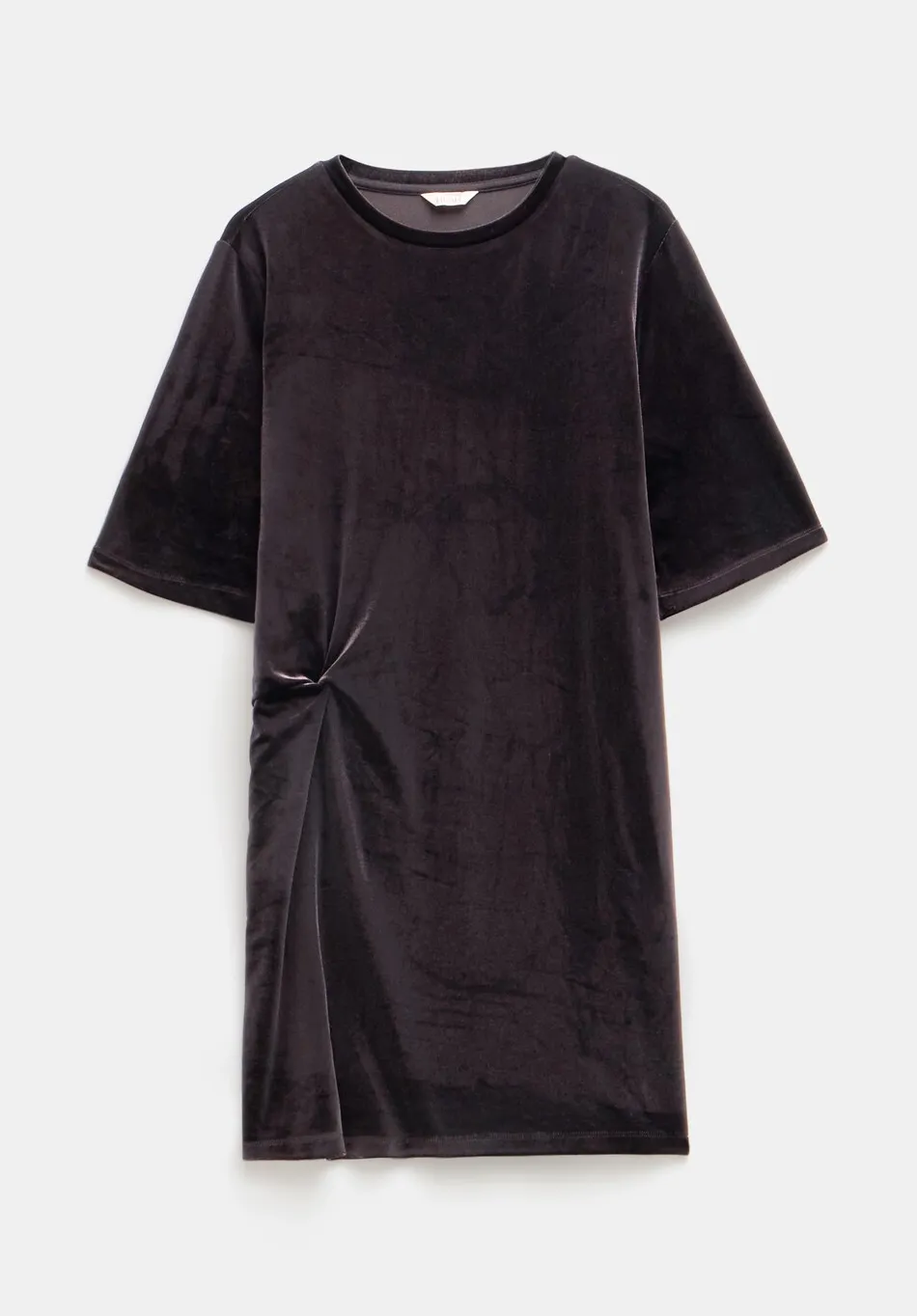hush Dresses|Vicky Velvet Mini Dress Raisin Brown