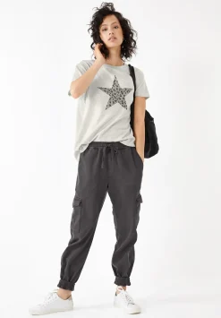 hush Trousers|Washed Cargo Trousers Washed Black