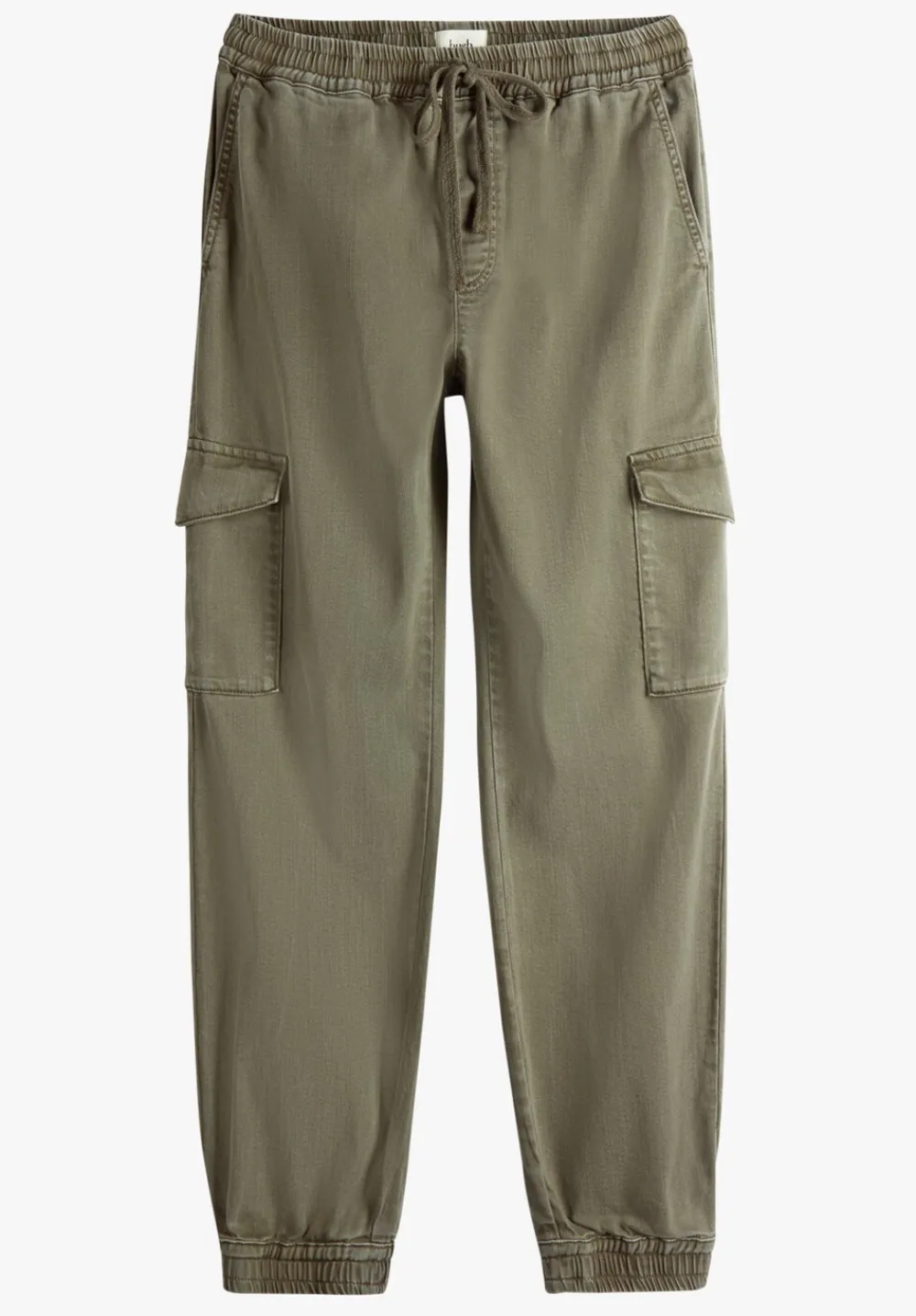 hush Trousers|Washed Cargo Trousers Khaki