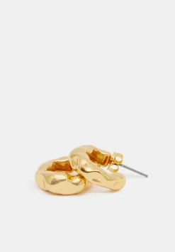 hush Jewellery|Wave Huggie Hoop Earrings Gold
