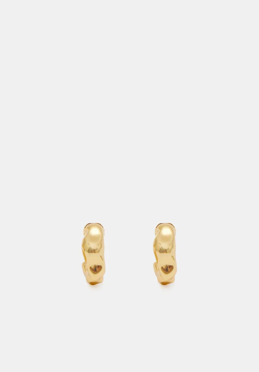 hush Jewellery|Wave Huggie Hoop Earrings Gold