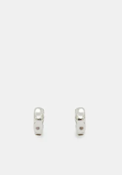 hush Jewellery|Wave Huggie Hoop Earrings Silver