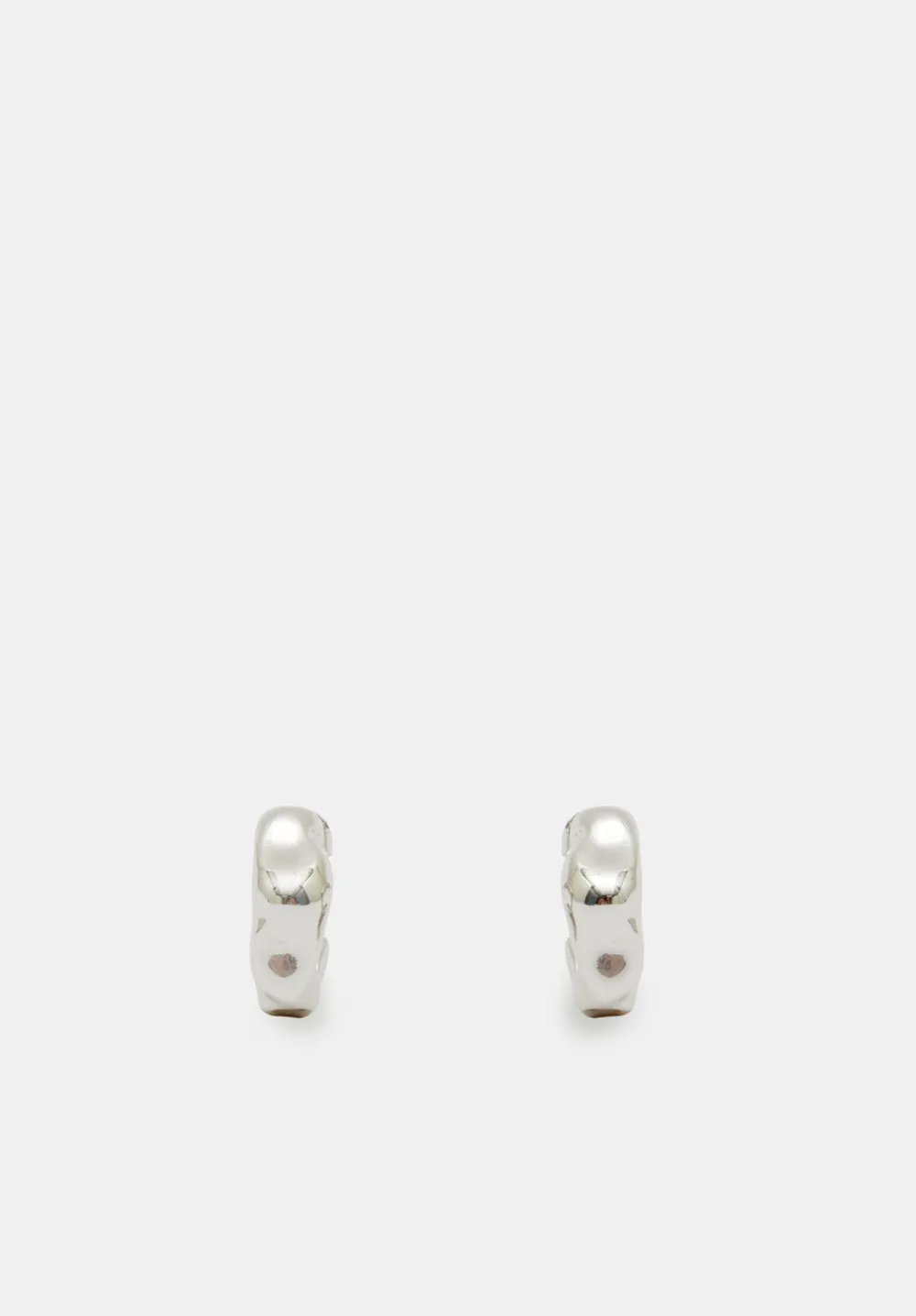 hush Jewellery|Wave Huggie Hoop Earrings Silver