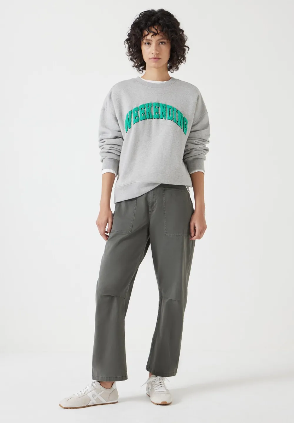 hush Sweatshirts & Hoodies|Weekending Graphic Sweatshirt Grey MarlGrey Marl