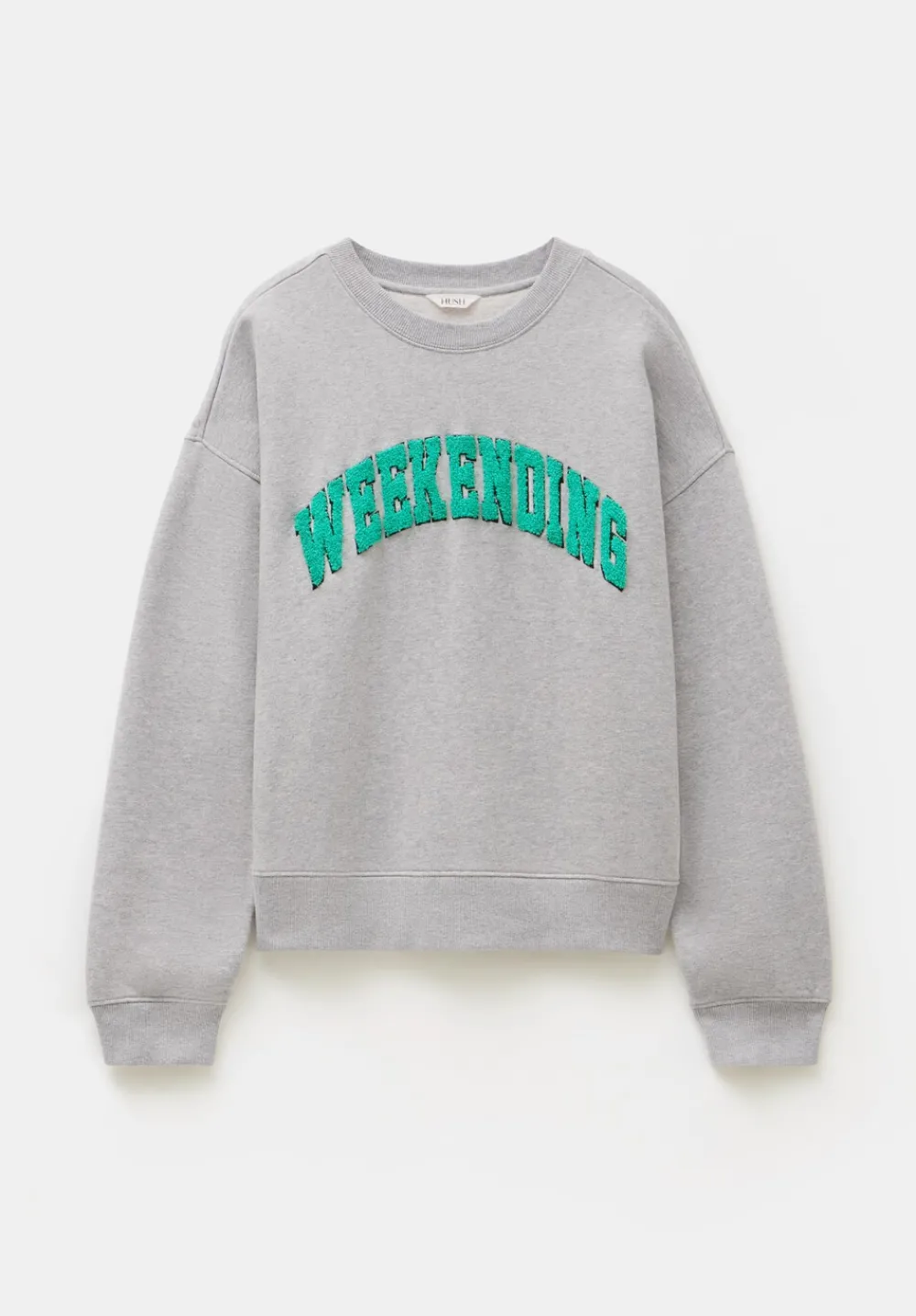 hush Sweatshirts & Hoodies|Weekending Graphic Sweatshirt Grey MarlGrey Marl