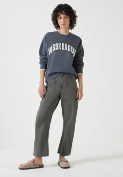hush Sweatshirts & Hoodies|Weekending Graphic Sweatshirt Charcoal Grey