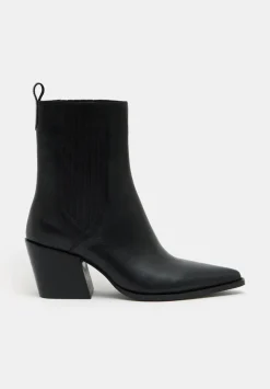 hush Heels|Boots|Western Leather Chelsea Boots Black