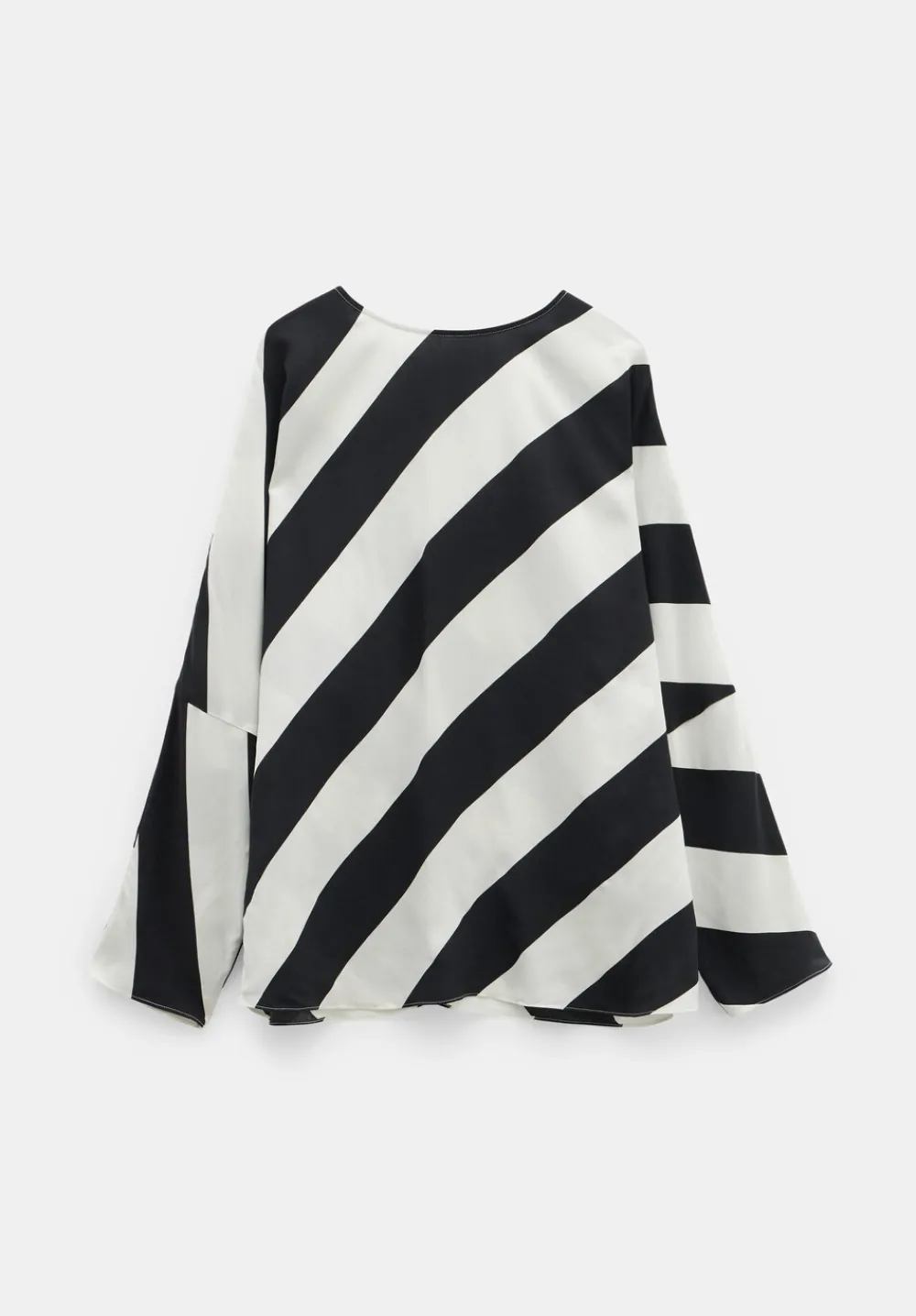 hush Tops & T-Shirts|Whitney Diagonal Oversized Stripe Top Stripe Navy