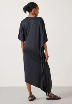 hush Dresses|Willow Asymmetric Maxi Dress Black