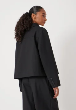 hush Jackets & Coats|Wool Blend Jacket Black