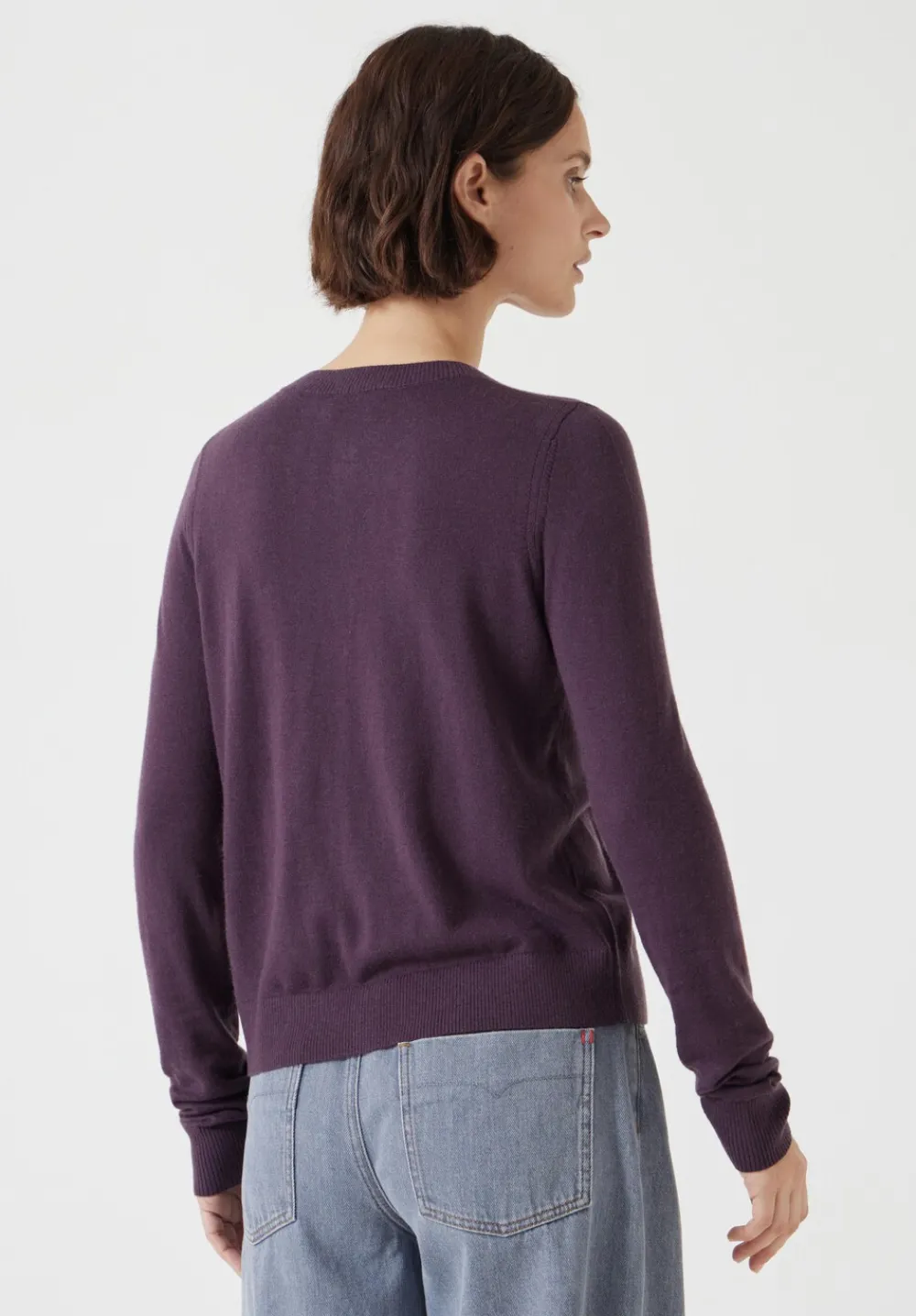 hush Jumpers & Cardigans|Wool Blend Slim Knitted Cardigan Plum