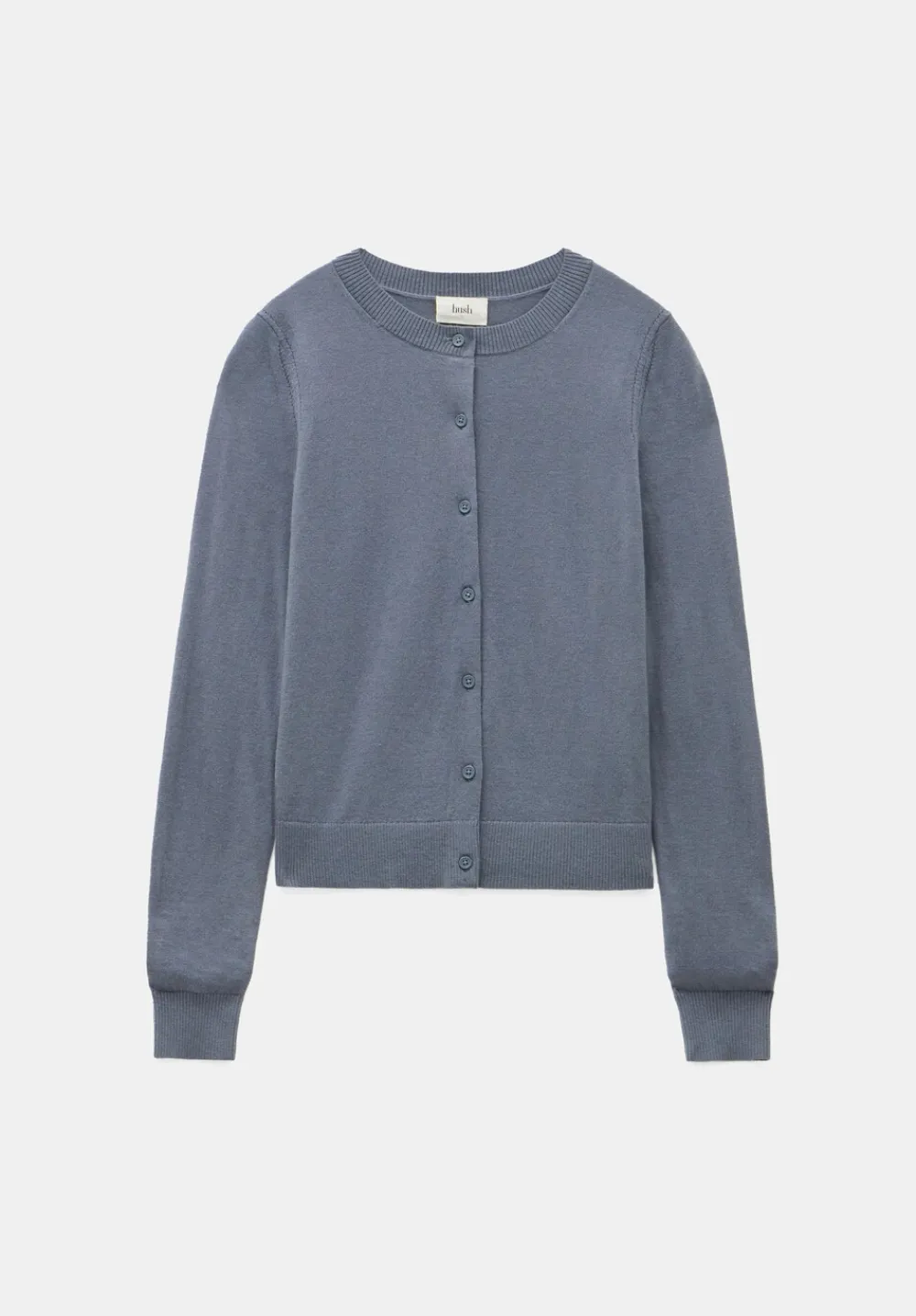 hush Jumpers & Cardigans|Wool Blend Slim Knitted Cardigan Storm Grey