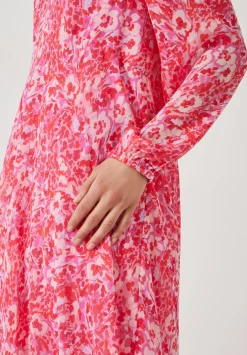hush Dresses|Wray Volume Maxi Dress Painted Floral Pink