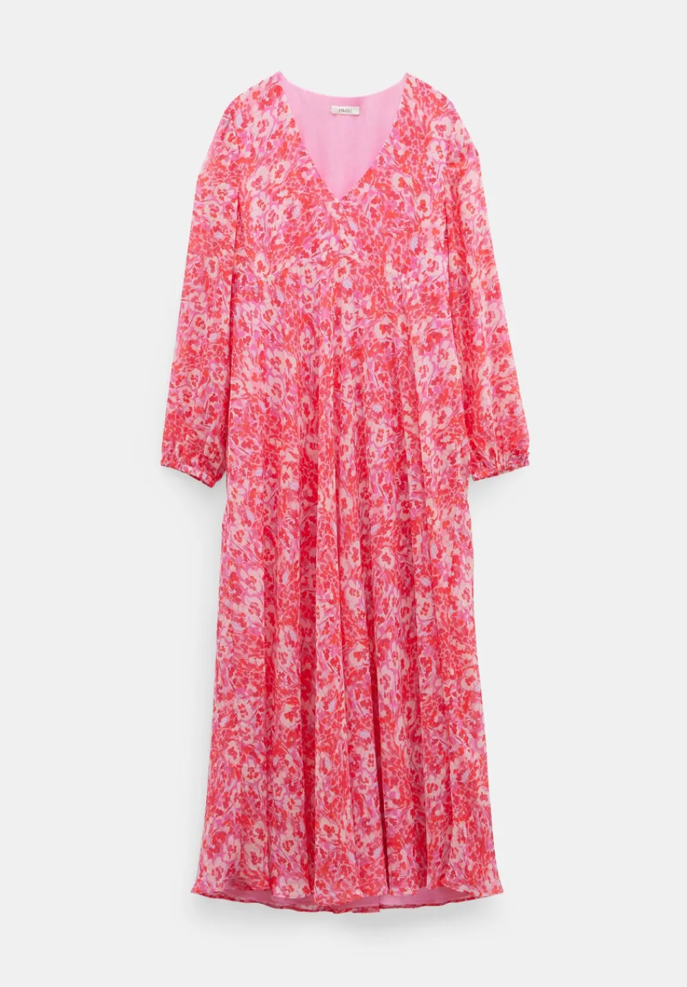 hush Dresses|Wray Volume Maxi Dress Painted Floral Pink