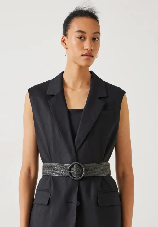 hush Belts|Wrenley Woven Belt Black