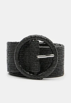 hush Belts|Wrenley Woven Belt Black