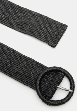 hush Belts|Wrenley Woven Belt Black