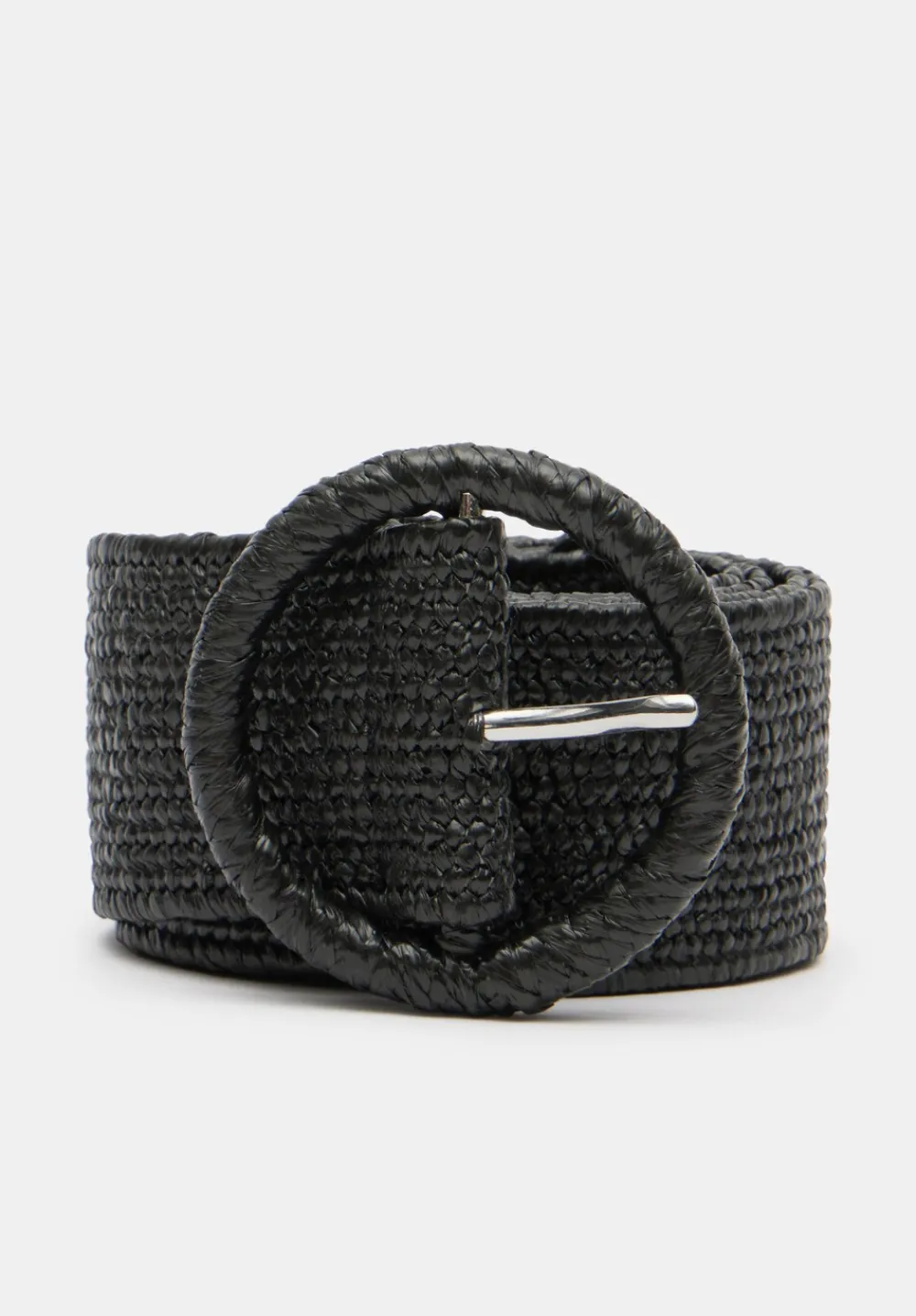 hush Belts|Wrenley Woven Belt Black