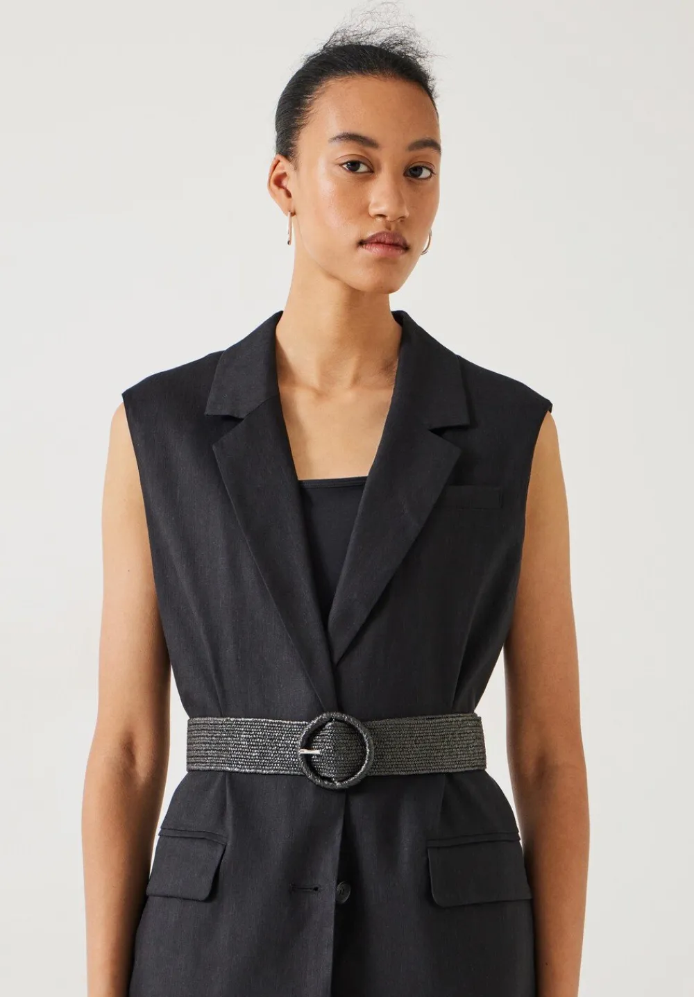 hush Belts|Wrenley Woven Belt Black
