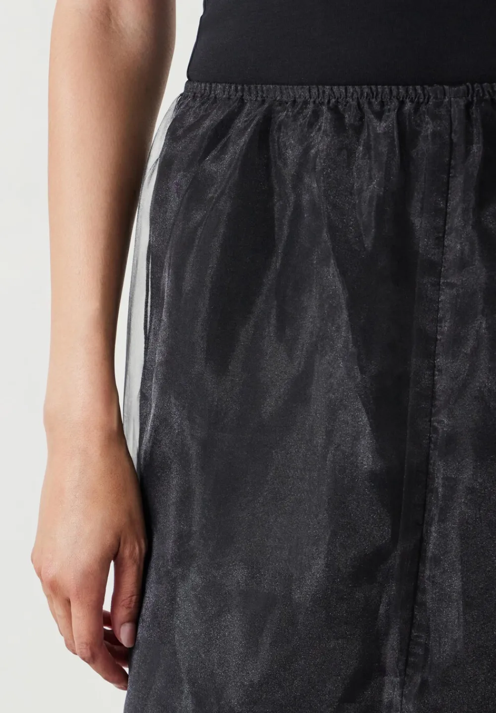hush Skirts|Zuri Organza Skirt Black